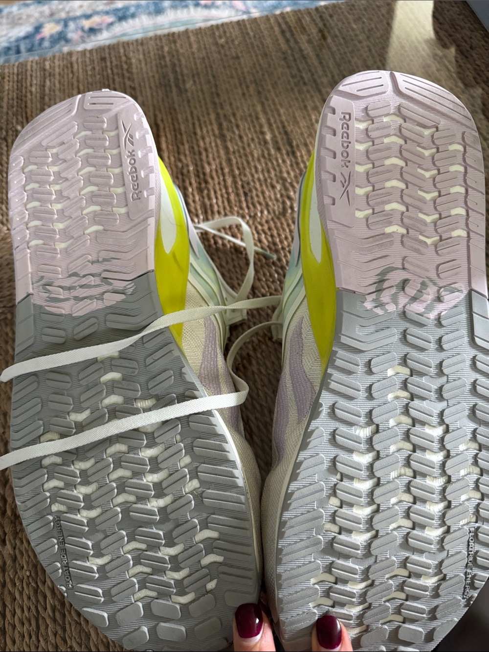 Reebok Women's sneakers in White with Yellow Accents - Picture 4 of 4